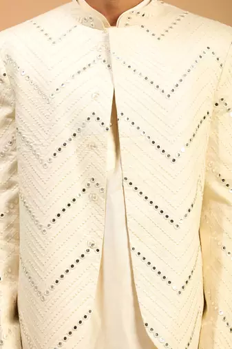 Cream Viscose Ethnic Combo Set