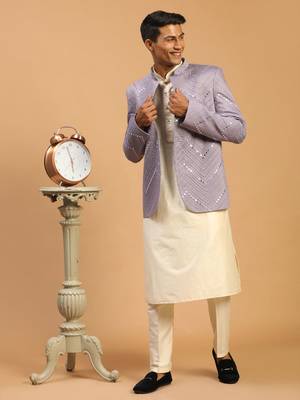 Cream Viscose Ethnic Combo Set 1