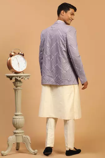 Cream Viscose Ethnic Combo Set