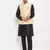 Black And Gold Silk Blend Jacket, Kurta And Pyjama Set