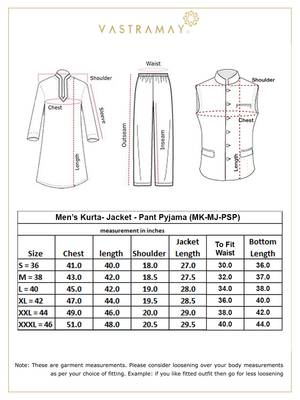 Green And White Pure Cotton Jacket, Kurta And Pyjama Set 5