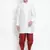 White Silk Blend Kurta And Dhoti Set