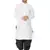 White Silk Blend Kurta And Dhoti Set