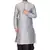 Grey Silk Blend Kurta And Dhoti Set