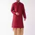 Maroon And Rose Gold Silk Blend Kurta And Dhoti Set