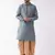 Aqua Blue And Rose Gold Silk Blend Kurta And Dhoti Set
