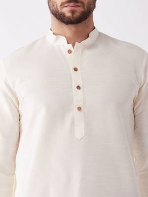 men's solid kurta and embroidered traditional dhoti set 4
