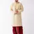  men's solid kurta and embroidered traditional dhoti set