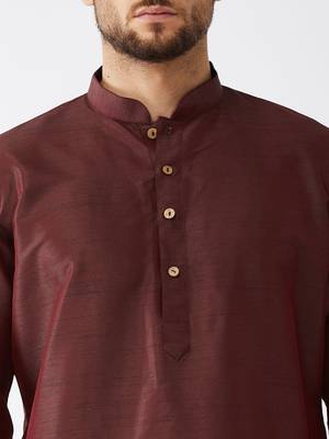 Solid Kurta And Embroidered Traditional Dhoti Set 4