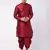  maroon silk blend kurta and dhoti set