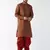  maroon silk blend kurta and dhoti set