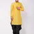 Yellow Silk Blend Kurta And Dhoti Set