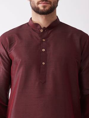 Solid Kurta And Embroidered Traditional Dhoti Set 4