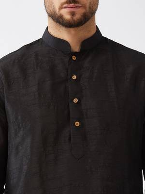 Men'S Solid Kurta And Embroidered Traditional Dhoti Set 4