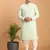 Mint Green And White Georgette Kurta And Dhoti Pant Set