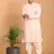 Pink And Cream Georgette Kurta And Dhoti Pant Set