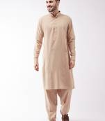 Chiku Cotton Blend Kurta And Patiala Set