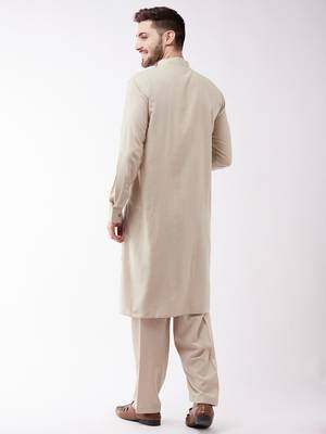 Green Cotton Blend Kurta And Patiala Set 3
