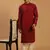  maroon and cream georgette kurta and patiala set