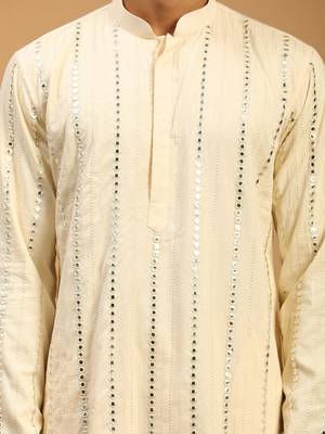 cream viscose kurta and patiala set 4