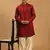  maroon and cream viscose kurta and patiala set