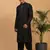 Black Viscose Kurta And Patiala Set
