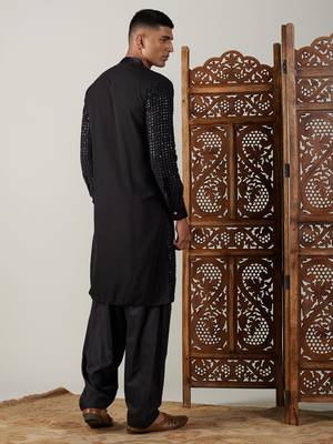  black georgette kurta and patiala set 3