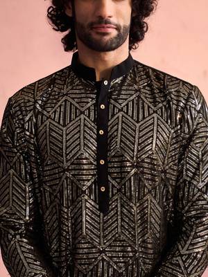 black georgette kurta and patiala set 4