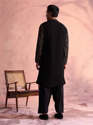  black georgette kurta and patiala set 3
