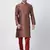Maroon Silk Blend Kurta Pyjama Set