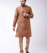 Men'S Maroon Silk Blend Kurta Pyjama Set