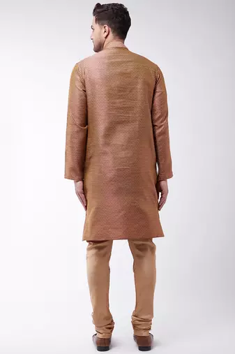 Men'S Maroon Silk Blend Kurta Pyjama Set