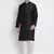 Black Silk Blend Kurta Pyjama Set