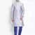 Light Blue Silk Blend Kurta Pyjama Set