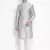 Grey Silk Blend Kurta Pyjama Set