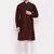 Wine Silk Blend Kurta Pyjama Set