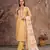 Yellow Linen Cotton Embroidered Readymade Trouser Pant Suit
