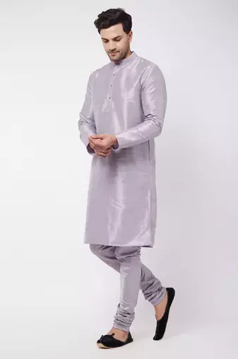 Lavander Silk Blend Kurta Pyjama Set