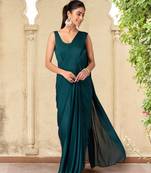 Trendmalls  Ready to Wear Georgette Solid Saree With Embroidery Belt