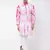 Pink And White Pure Cotton Kurta Pyjama Set