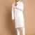 White Cotton Blend Kurta Pyjama Set