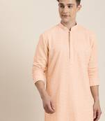 Pink And Cream Georgette Kurta Pyjama Set