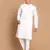 White Cotton Blend Kurta Pyjama Set