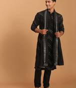 Black Georgette Kurta Pyjama Set