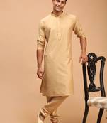 Rose Gold Viscose Kurta Pyjama Set