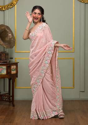 Trendmalls Women Saree Georgette Embroidery With Sequence Saree For Women 2