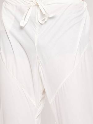 Men'S Beige And Cream Silk Blend Kurta Pyjama Set 4