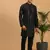 Black Viscose Kurta Pyjama Set