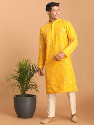 Yellow Georgette Kurta 1