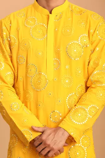 Yellow Georgette Kurta